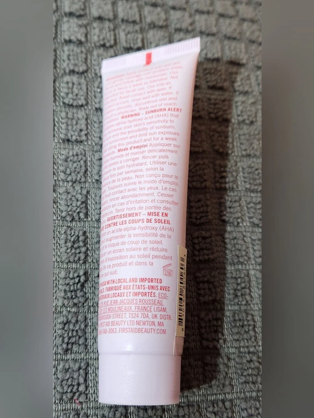 First Aid Beauty Pink KP Bump Eraser Body Scrub Travel Size 1oz Tube